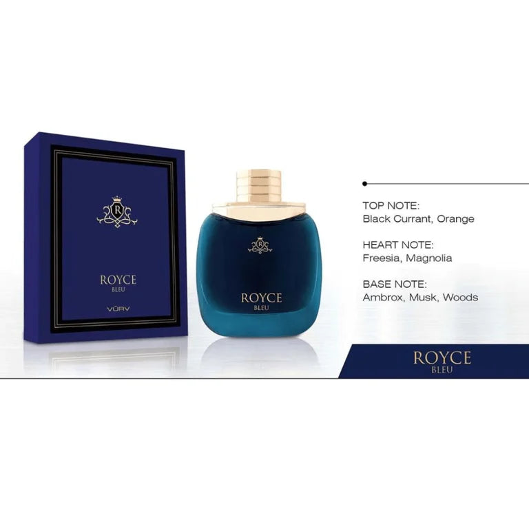 Lattafa Royce Bleu Eau De Parfum 3.4Fl oz Natural Spray Perfume