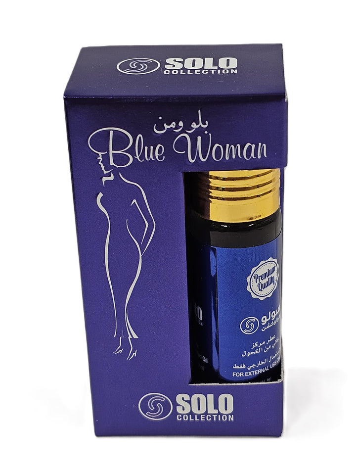 SOLO BLUE WOMAN 6ML PERFUME ATTAR OIL ROLL ON ALCOHOL FREE