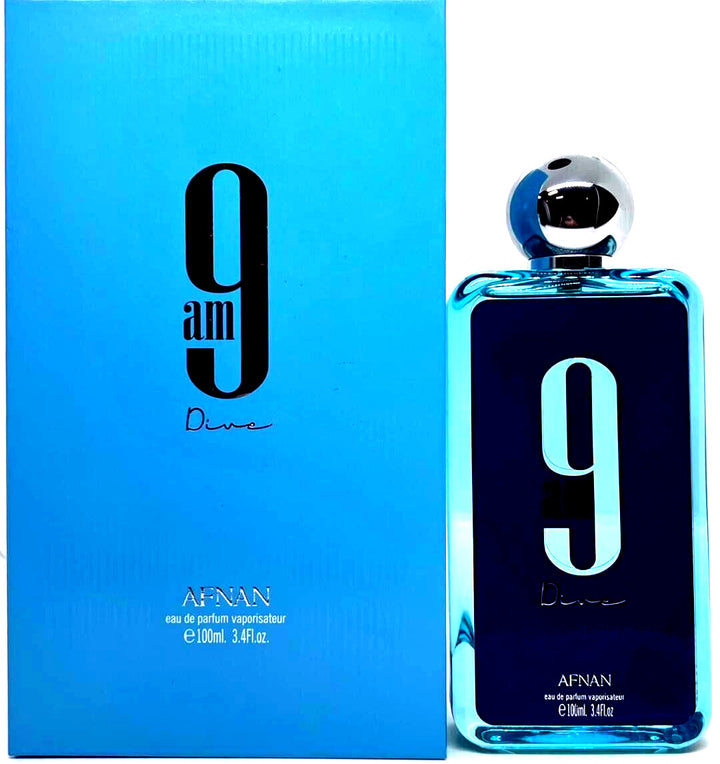 Afnan 9AM Dive Eau De Parfum 3.4 Fl Oz Natural Spray Perfume for Unisex