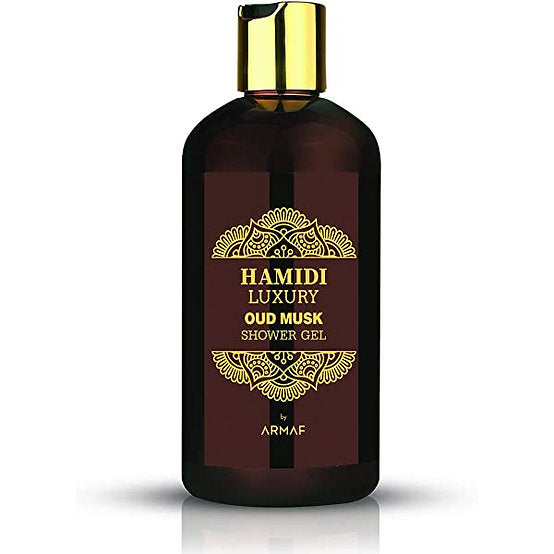 Hamidi Luxury Oud Musk 2pc Set .16.9 oz. Body Lotion / 16.9 oz. Shower Gel