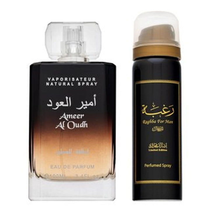 Lattafa Ameer Al Oud with Deodorant Eau De Parfum 3.4Fl oz Natural Spray Perfume