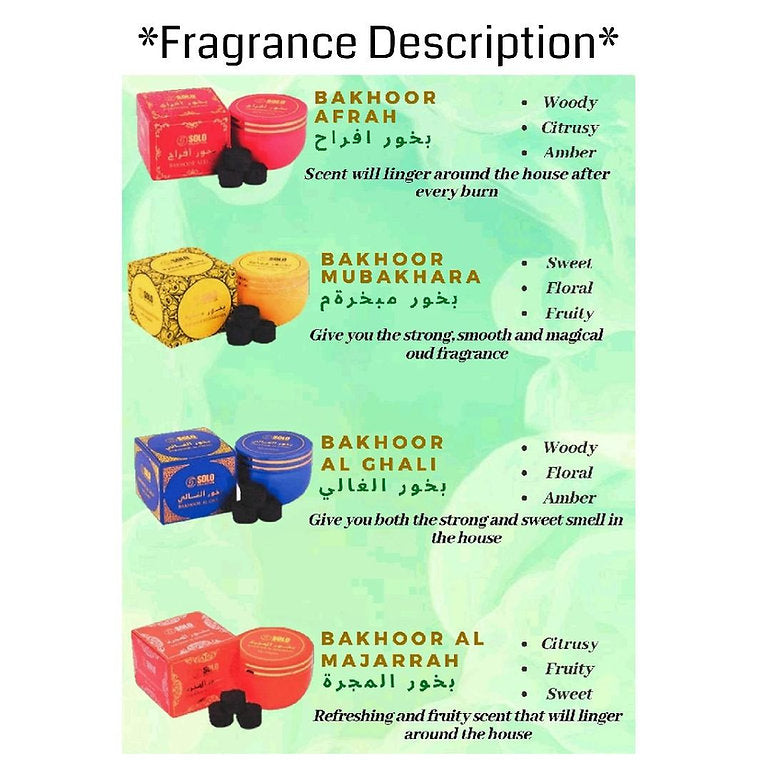 SOLO BAKHOOR AL GHALI 40 GM FRAGRANCE FOR HOME