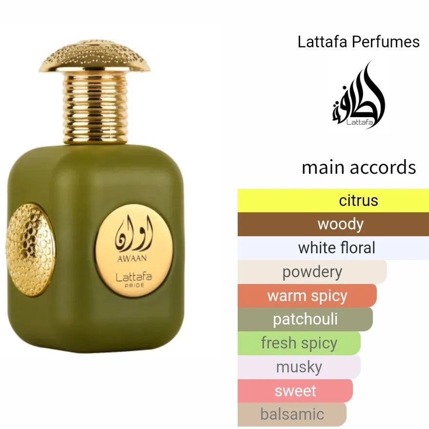 Lattafa Awaan Gold Eau De Parfum 3.4Fl oz Natural Spray Perfume