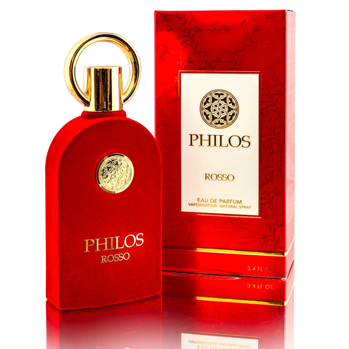 Lattafa Philos Rosso Eau De Parfum 3.4Fl oz Natural Spray Perfume